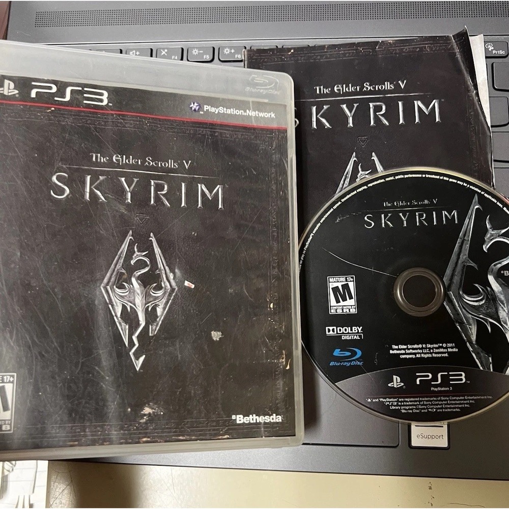 The Elder Scrolls V Skyrim Sony PlayStation 3 PS3 Bethesda RPG Game with Manual